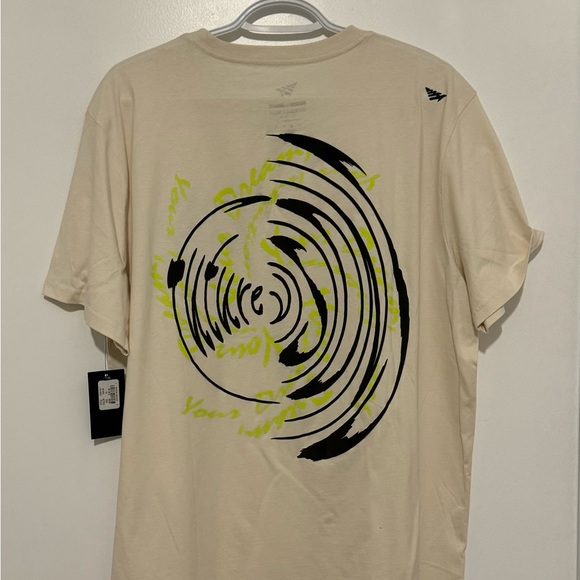 Cream Graphic Tee with Black Pattern - Picture 2 of 3